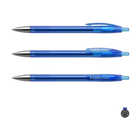 Gel pen Erichkrause R-301 Original Gel Matic, blue ink, node 0.5 mm, automatic-1