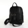 City backpack on lightning, from artificial leather, black color