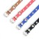Clopanese collar made of artificial leather, 30.5 x 1 cm, mix of flowers