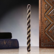 Candle-shred “from negativity”, wormwood, St. John's wort and juniper oil, 16x1.2 cm, black