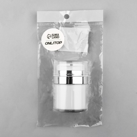 A bottle of storage with a dispenser of 30ml D5.4*5.4*7.6 cm Bel/silver dump-6