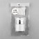 A bottle of storage with a dispenser of 30ml D5.4*5.4*7.6 cm Bel/silver dump