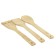 Set 3 objects: straight blade, scapula with slots, spoon, 30x6 cm, bamboo