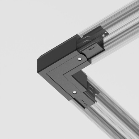 The internal corner Connector for the Technical TRA005CL-31B-R PAY STRECK system, 9.9x9.9x3.2 cm, black color is black-4
