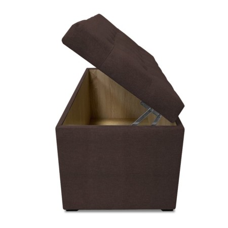 Puff with a lid and weight, 800 × 400 × 420 mm, Dream velor, chocolate color-5