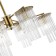 Suspended EVOLUCE lamp. Sle1122-303-06. Lynden. 6x40 watts, E14, 71x71x47 cm, brass color