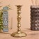 Antik candlestick 22 cm, aluminum