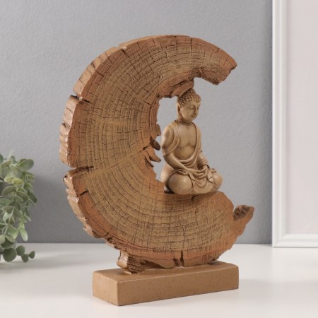 Souvenir Polystone "Buddha - Mudra Dhyan - Meditation in the context of the tree" 6.5x27x27 cm-1
