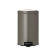 Brabantia Newcon bucket, plastic inner bucket, with a pedal, platinum color, 20 liters