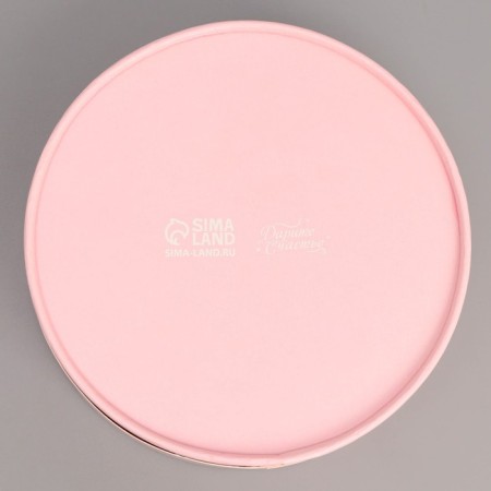 Makarun box, confectionery packaging tube with a pink window 16 x 16 x 5 cm-2
