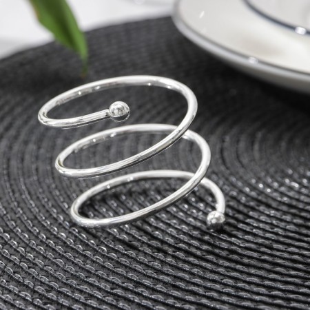 Spiral napkin ring, 4.5 × 4 cm, silver color