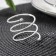 Spiral napkin ring, 4.5 × 4 cm, silver color