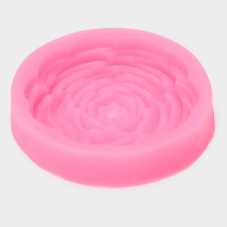 Mold "Beautiful Rose", silicone, 5.7 × 5.7 × 1.2 cm, color mix-1