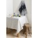 White cotton tablecloth in the Essential cage, size 170x250 cm