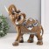 Polystone souvenir "Elephant in Popone Kolchug with mosaics and golden patterns" 21x9x19.5 cm