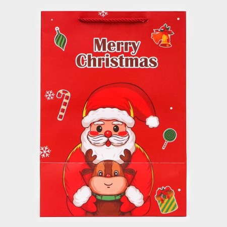 Gift package with the window "Santa Claus", 25 x 35 x 18 cm, red-2