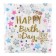 Paper napkins “Happy birthday”, 33x33 cm, set 20 pcs., White color