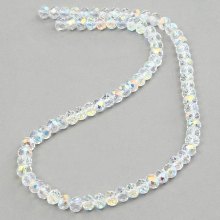 Glass beads, set 72 pcs., Size 1 pc. - 8 mm, white color-1