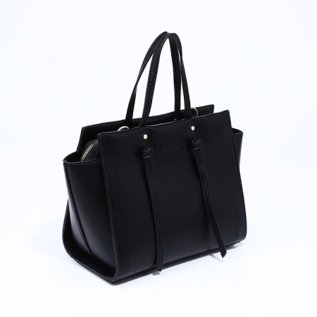 Bag Female Tout with zipper, black color-1