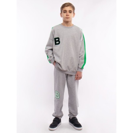 Sweatshirt for a boy, height 170 cm, color gray melange-2