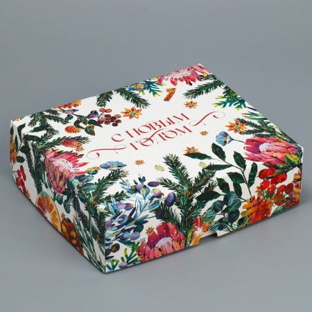 Box for confectionery "New Year's botanist", 17 x 20 x 6 cm, New Year