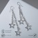 Hanging "Stars" on chains, silver color