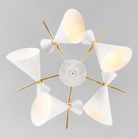 APART chandelier, 5x60W E14, color gold, white-2
