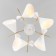 APART chandelier, 5x60W E14, color gold, white