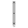 Electric heated towel rail Laris Prime Chekch, 80x1200 mm, 2 crossbars, left, black