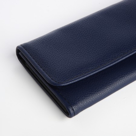 Women's wallet on magnet, blue color-2