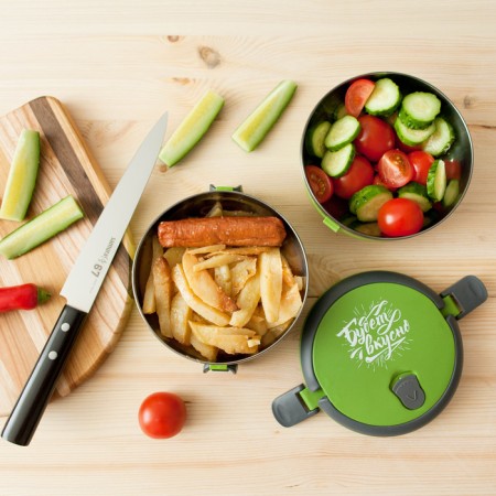 Lunch - boxing "will be tasty", 2 departments of 500 ml, 13x17 cm, mix-5