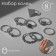 Ring set 8 pieces "Travel", size mix, color silver