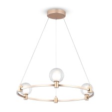 Suspended lamp Freya Fr4005PL-03G1 URBAN, 600x600x1200 mm, LED, 3x12W, 700lm, 3000k, Gold Color Gold