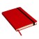Diary of Leduced A5, 160 sheets MEGAPOLIS VELVET, solid cover, artificial leather, lies, on an elastic band, tinted block 70 g/m2, red