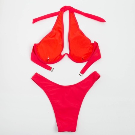 Swimsuit female separate minku color red, size 46-8