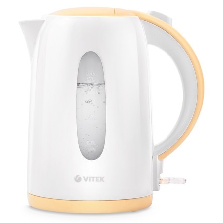Electric kettle Vitek VT-7078, plastic, 1.7 l, 2200 watts, white-orange
