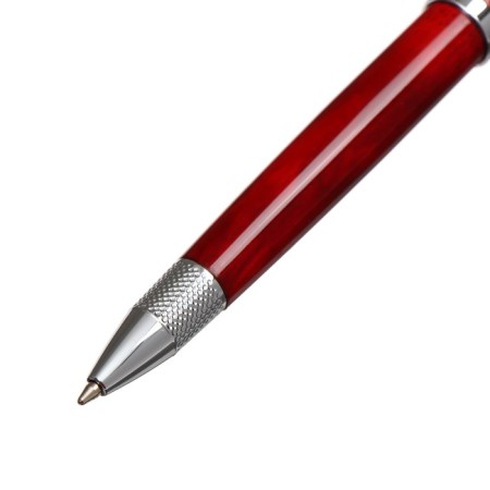 Gift Ballpoint Hungry "Venzura" Calligrata, in the leatherette case, rotary, brown body with silver-3