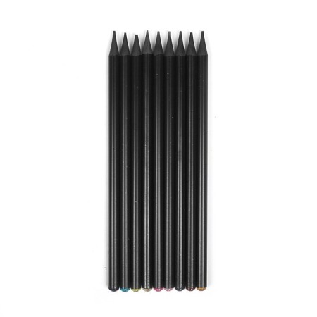 Pencil Blackographic hardness of the HB, the body is black, sharpened, with an Acrylic Straza, mix-3
