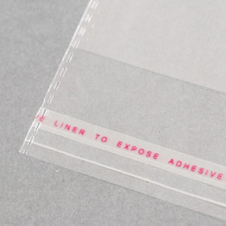 BOPP package with adhesive valve, transparent 25 x 32/4 cm, 25 μm-5