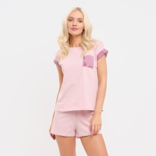 Пижама женская (футболка и шорты) KAFTAN "Pink" р. 48-50
