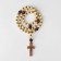 Parsing wooden "Orthodox" 50 beads through a ball, the color is light brown