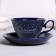 Tea couple ceramic “Happiness in every day”, 250 ml, blue color
