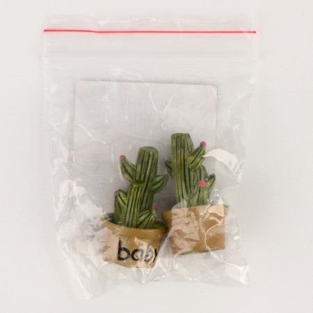 Miniature Puppet "Cactus in a pot", set 2 pcs., Size 1 pc. - 1.7 × 2.5 × 1.7 cm-4