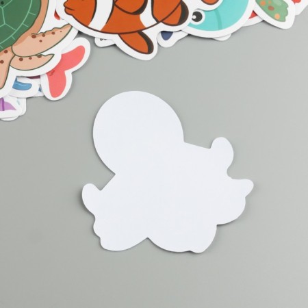Stickers plastic "sea inhabitants" set 60 pcs 10x12 cm-2