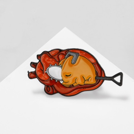 Icon "Japan" of a chainsaw, colored in ferrous metal-2