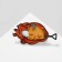 Icon "Japan" of a chainsaw, colored in ferrous metal