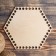 Holler blank "hexagon", bottom plywood 3 mm, 20 cm, d = 9mm