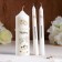 A set of wedding suppositories with beads "Wedding rings", white, handmade, mix