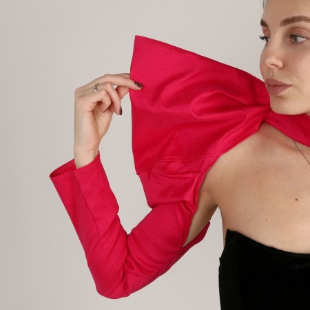 Carnival accessory - sleeve + voluminous shoulder, color fuchsia + surprise-3