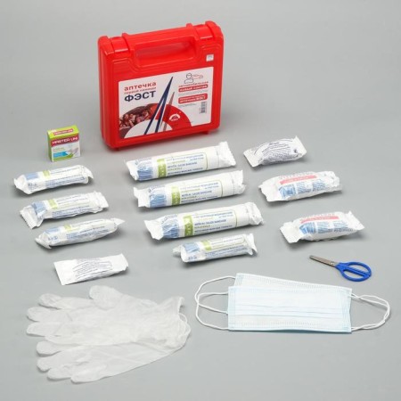 Automobile first -aid kit "Fest" Composition 2024, by order No. 1080n, Krasnaya